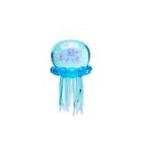Blue glitter NeeDoh Jelly Squish jellyfish sensory toy on white background