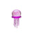 Purple glitter NeeDoh Jelly Squish jellyfish sensory toy on white background