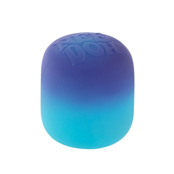 Blue NeeDoh Mello Mallo after sun colour-change showing deep blue-violet gradient