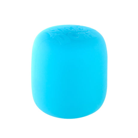 Blue NeeDoh Mello Mallo squishy toy on white background