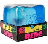 NeeDoh Nice Berg blue squishy sensory toy in open box, angled view