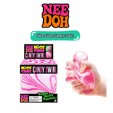 Nee Doh Nice Cube Candy Swirl pink marble squishy sensory toy with packaging
