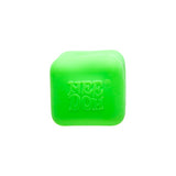 Green Nee Doh Nice Cube Glow squish cube on white background