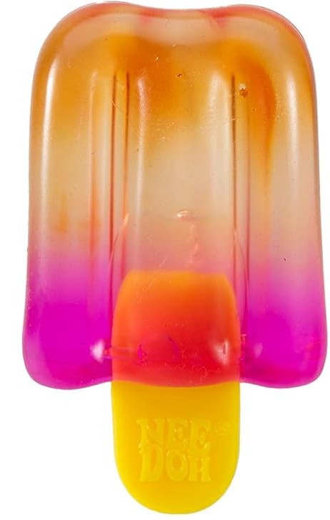 Nee Doh Nice-Sicle squishy popsicle fidget toy, orange pink ombre sensory toy