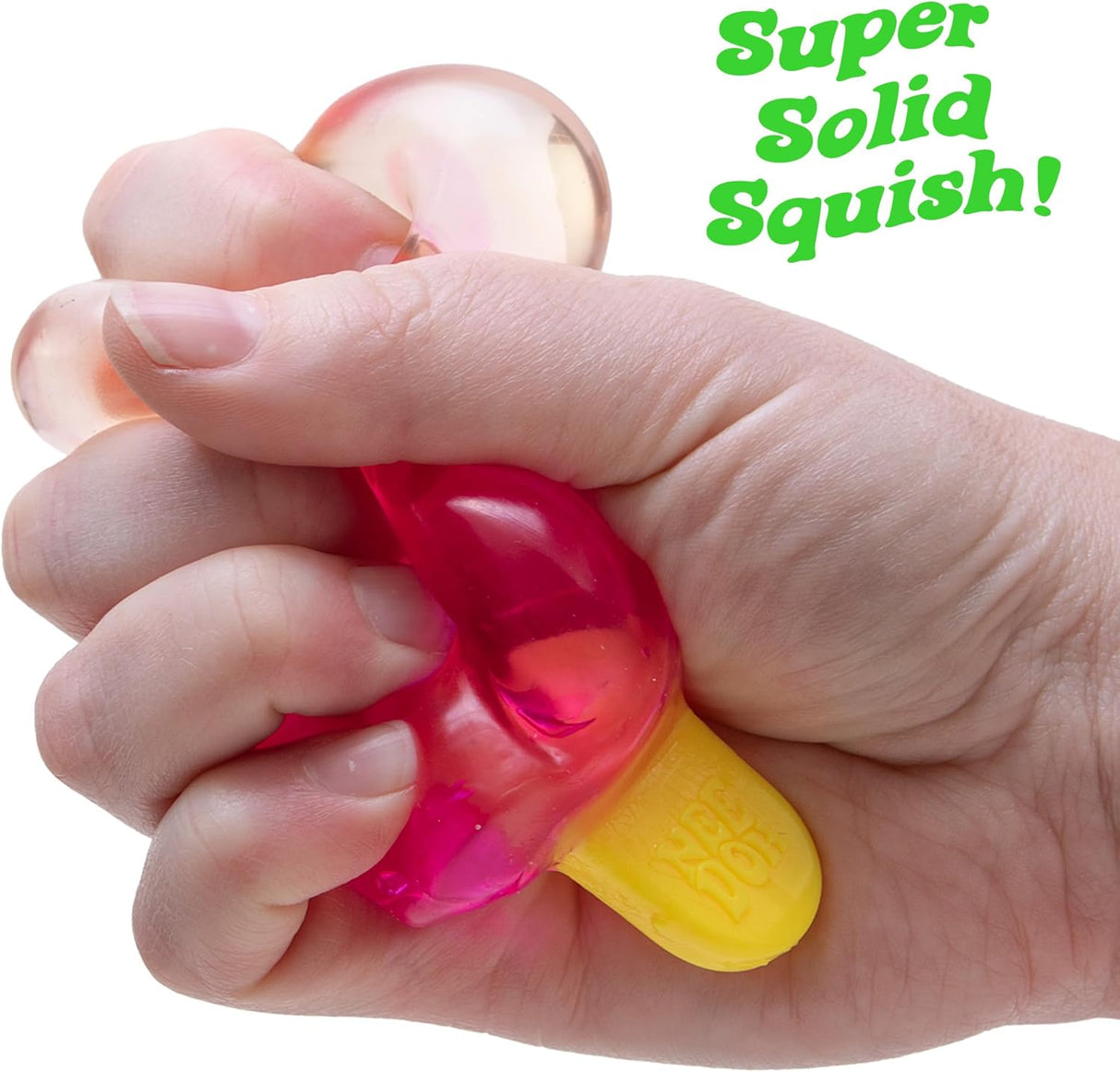 Nee Doh Nice-Sicle squishy popsicle stress relief fidget toy squeezed in hand