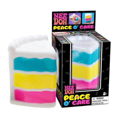 Nee Doh Peace O' Cake squishy sensory toy with box packaging, stress relief fidget