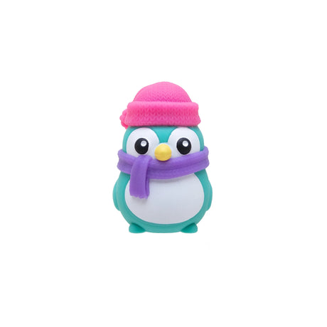 Nee Doh Polar Glow Penguin teal squishy penguin sensory fidget toy
