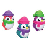 Nee Doh Polar Glow Penguin squishy sensory toy, three colour variants