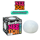 NeeDoh Snow Ball Crunch white speckled squishy sensory toy with packaging
