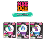 Three NeeDoh Snow Globe boxes showing snowman, penguin and reindeer designs