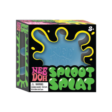 NeeDoh Sploot Splat box front showing blue variant
