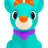Nee Doh Squisher the Reindoh teal squishy reindeer sensory fidget toy