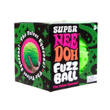 NeeDoh Super Fuzz Ball green packaging, sensory squeeze toy