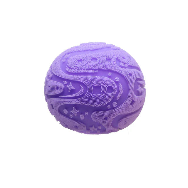 Purple NeeDoh Super Fuzz Ball squishy sensory fidget toy