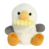 Palm Pals Buoy Seagull with Fry mini plush holding a chip in its yellow beak