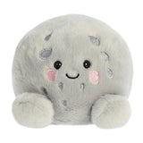 Palm Pals Celene Moon plush in soft grey with embroidered silver crater spots and pink blushed cheeks