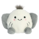 Palm Pals Flapjack Stingray mini plush with white body, grey fins and fluffy hair tuft