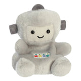 Palm Pals Gadget Robot plush in grey with square head, side antenna ears and multicolour chest panel