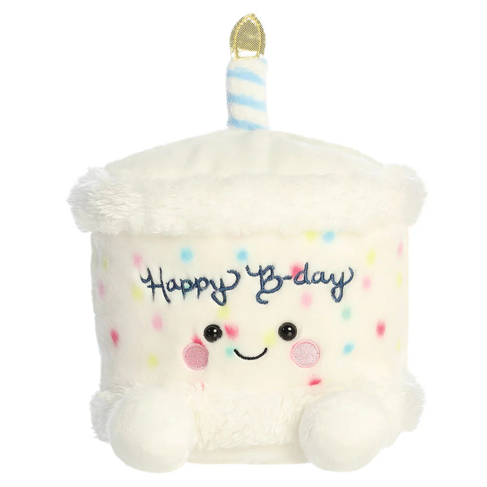Aurora Palm Pals Happy B-Day Cake white plush soft toy collectible