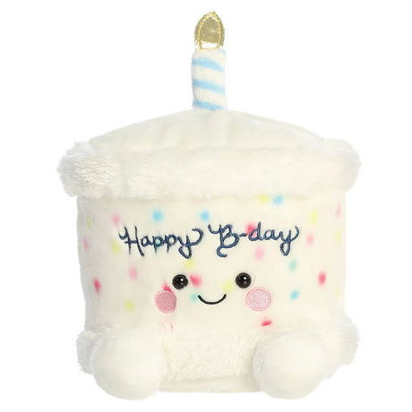 Aurora Palm Pals Happy B-Day Cake white plush soft toy collectible