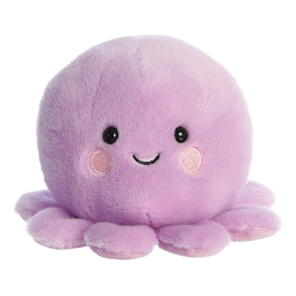 Palm Pals Oliver Octopus mini plush with soft purple body and eight rounded tentacles