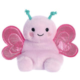 Palm Pals lilac petunia butterfly plush with hot pink sequin wings and teal knotted antennae
