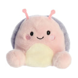Palm Pals pastel pink shelby snail plush with lavender shell and pale yellow belly