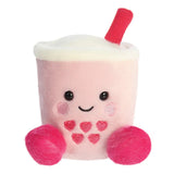 Aurora Palm Pals pink heart boba tea plush soft toy collectible