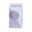 Peachy Lane Studio Hello I Am Not Good With Crowds 38mm badge, lilac, white background