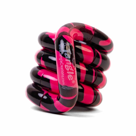 pink and black tangle toy
