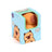 Puckator Stretchies Capybara orange squishy toy in blue retail box