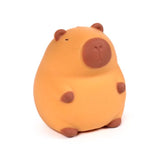 Puckator Stretchies Capybara orange squishy fidget toy, side view