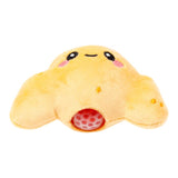 Queasy Squeezies Foodiemals croissant plush front view, red bead ball visible