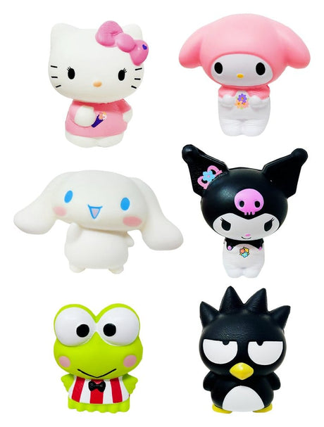 Sanrio squishy toys lineup, six characters, sensory fidget toy collectibles