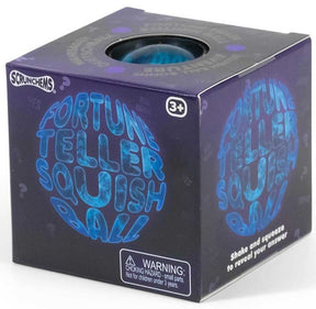 Scrunchems Fortune Teller Squish Ball magic 8 ball squishy fidget toy in purple box packaging