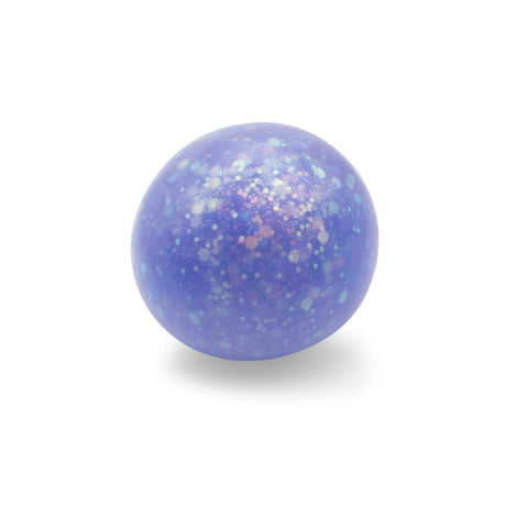 Purple galaxy-glitter Scrunchems Light Up Squish Ball on a white background