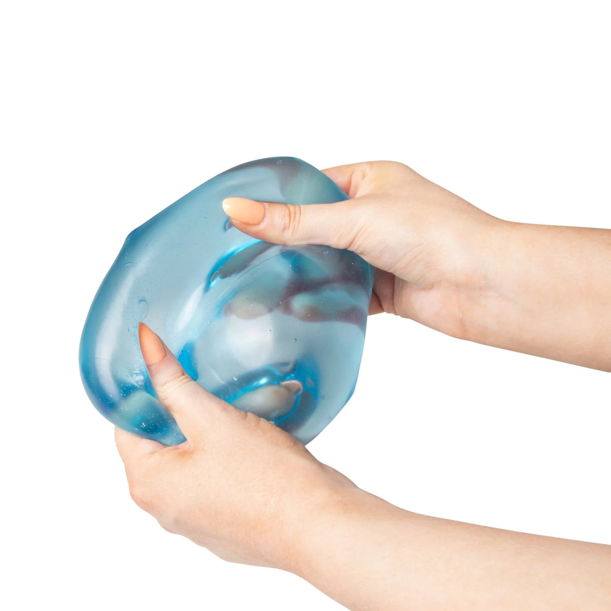 Blue Scrunchems Giant Sugar Cube, giant squishy gel sensory fidget toy
