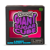 Scrunchems Giant Sugar Cube pink packaging, giant squishy sensory fidget toy