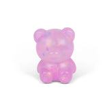 Purple Scrunchems Kind Heart Squish Bear with confetti fill on a white background