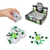 Scrunchems Sticky Squishy Koala shown being squeezed alongside its accessories and retail display box