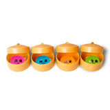 Scrunchems Mini Sugar Dumpling kawaii squishies in open steamer pot containers