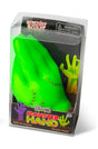 Neon green Scrunchems Monster Hand in clear display box with Monster Hand branding