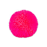 Pink and red ombre gradient Scrunchems Sensory Sugar Ball puffer toy on a white background