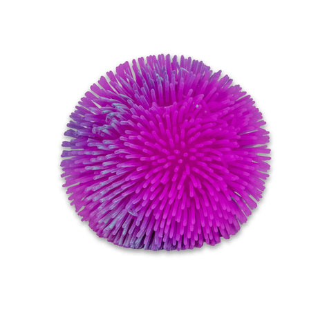 Purple and blue ombre gradient Scrunchems Sensory Sugar Ball puffer toy on a white background
