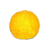 Yellow and orange ombre gradient Scrunchems Sensory Sugar Ball puffer toy on a white background