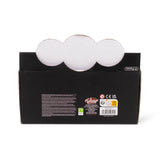 Back of Scrunchems Squishy Donut retail display box showing product and safety information