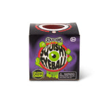 Front of Scrunchems Squishy Eyeball box with purple and black horror-themed packaging and glow-in-the-dark branding