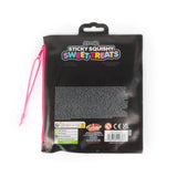 Back of Scrunchems Sticky Squishy Sweet Treats Donut zip pouch with barcode and safety info