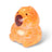 Orange glitter Scrunchems Sugar Capybara squishy toy isolated on white background