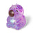 Purple holographic glitter Scrunchems Sugar Capybara squishy toy isolated on white background
